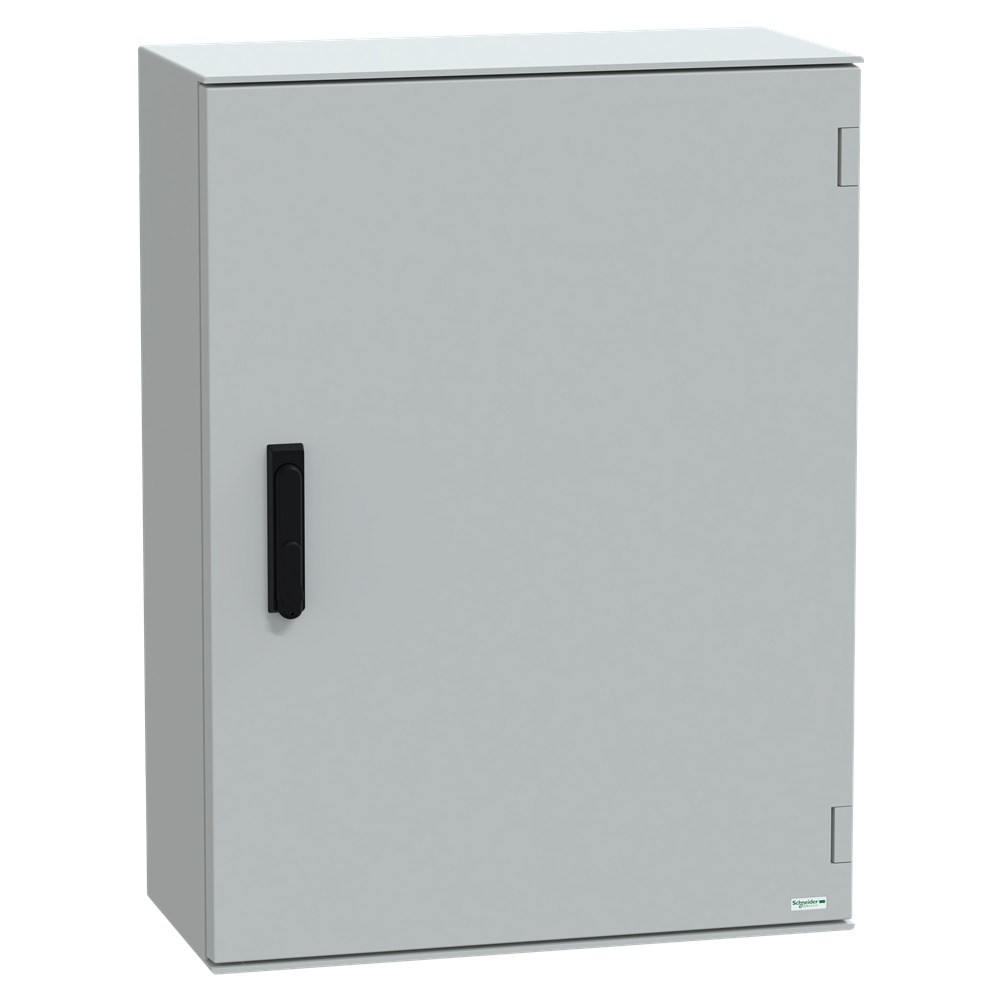 Cassetta in poliestere montata a parete, Thalassa PLM, porta piena, con maniglia, 847x636x300mm, IP66, IK10, RAL 7035
