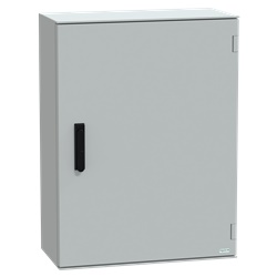 Cassetta in poliestere montata a parete, Thalassa PLM, porta piena, con maniglia, 847x636x300mm, IP66, IK10, RAL 7035