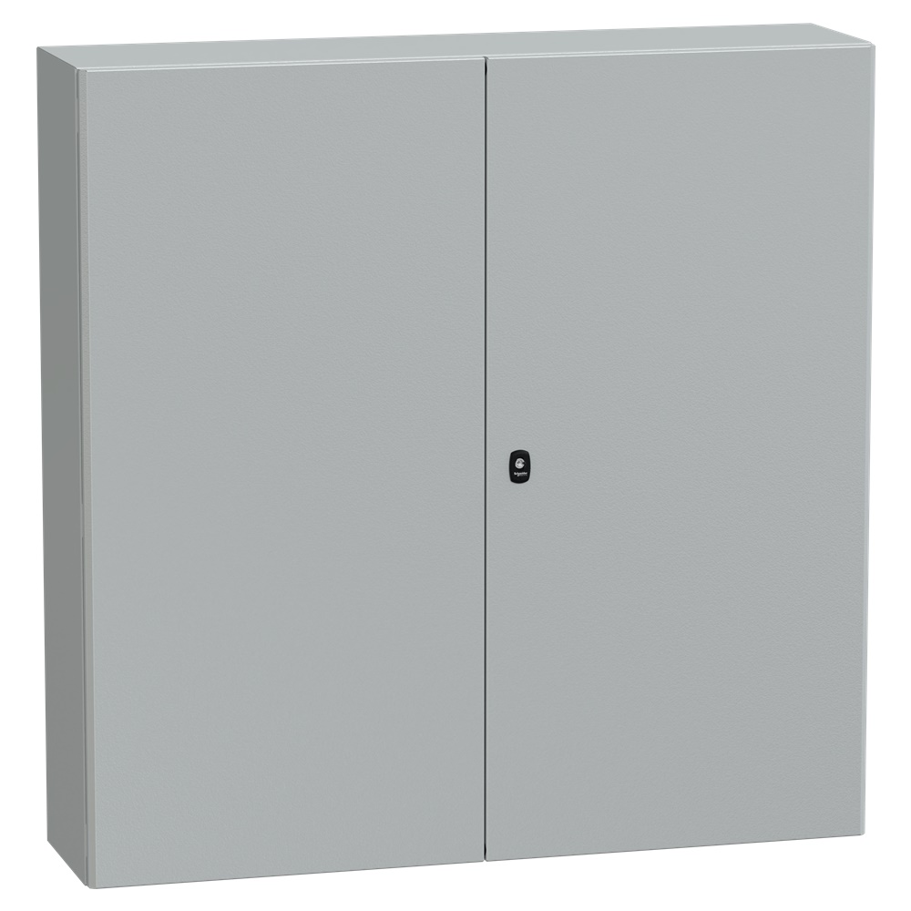 Cassetta in acciaio montata a parete, Spacial S3D, porta piena senza piastra 1200x1200x300 IP55 IK10
