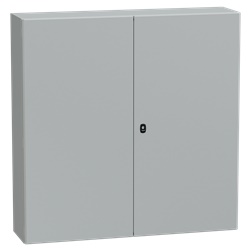 Cassetta in acciaio montata a parete, Spacial S3D, porta piena senza piastra 1200x1200x300 IP55 IK10