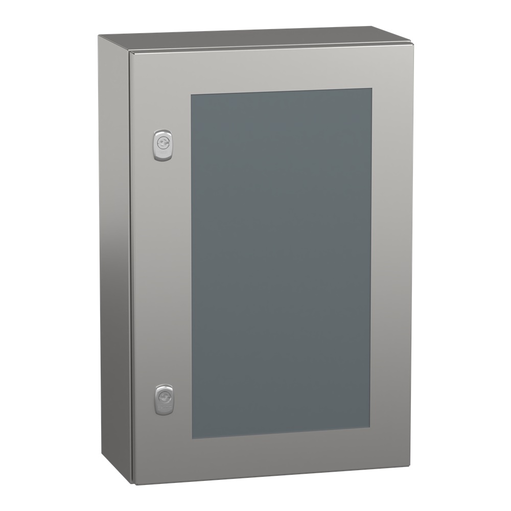 Armadio Spacial S3X, acciaio inox 304L, porta trasparente, 600x400x200mm, IP66