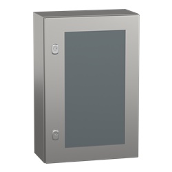 Armadio Spacial S3X, acciaio inox 304L, porta trasparente, 600x400x200mm, IP66