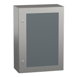 Armadio Spacial S3X, acciaio inox 304L, porta trasparente, 700x500x250mm, IP66
