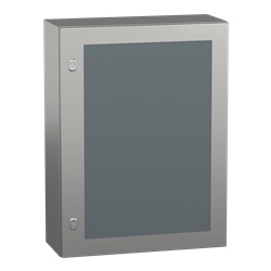 Armadio Spacial S3X, acciaio inox 304L, porta trasparente, 800x600x250mm, IP66