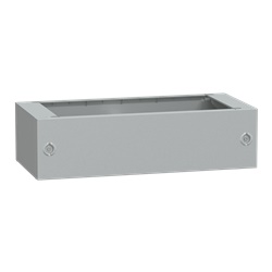 Zoccolo in poliestere tipo ZA per PLA/PLAT H200xL700xP420 RAL 7035