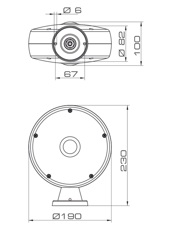 FAROLAMP X S     V12/24DAC RED