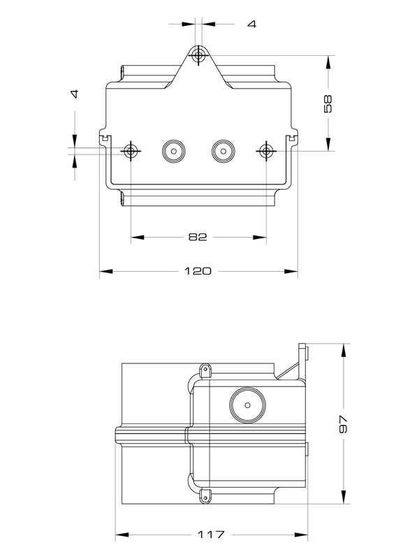 BASE HT DOUBLE   V120/240AC RD