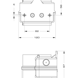 BASE HT DOUBLE   V120/240AC RD