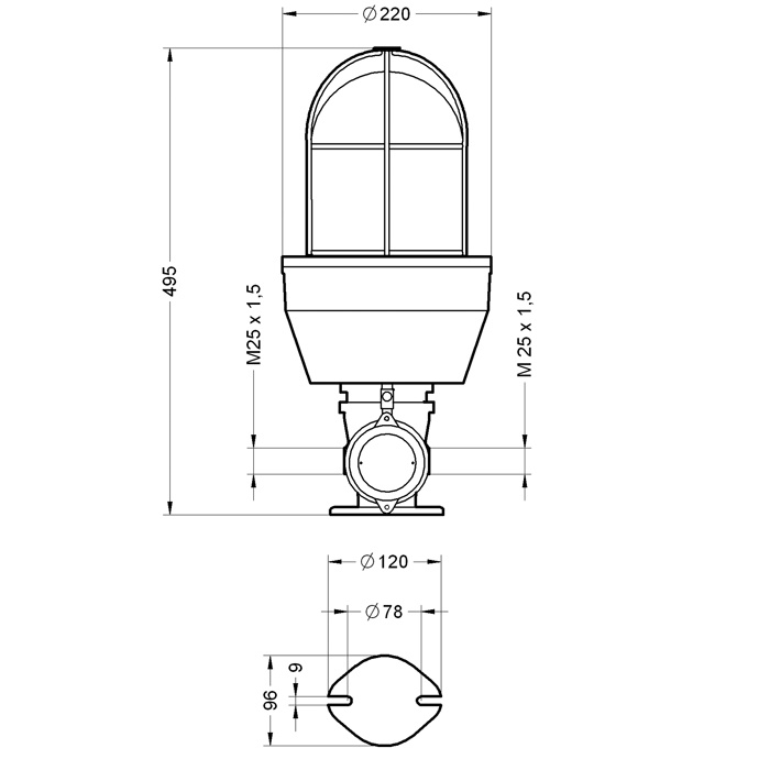 EX 080 RA RED V240AC