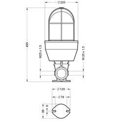 EX 080 RA H RED V24AC