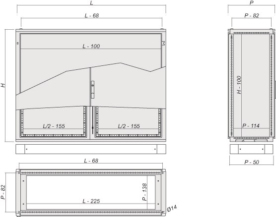 ARM MONO OR 1000X1200X400 PORTA -