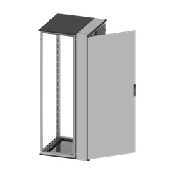 Vano cavi in lamiera acciaio verniciata grigio RAL 7035, apertura laterale, IP55, accessori fissaggio, per impianti elettrici industriali e civili