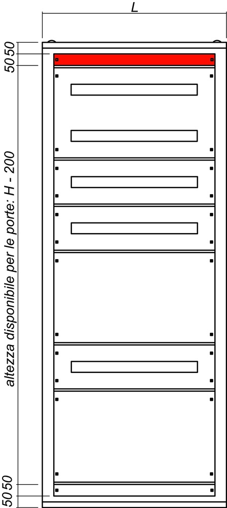 PANNELLO COMP. DISTR. LARGH.600 (2PZ.)