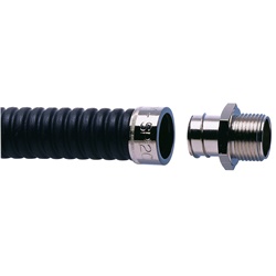 Raccordo diritto fisso M32 32mm ottone nichelato per installazioni elettriche industriali e civili