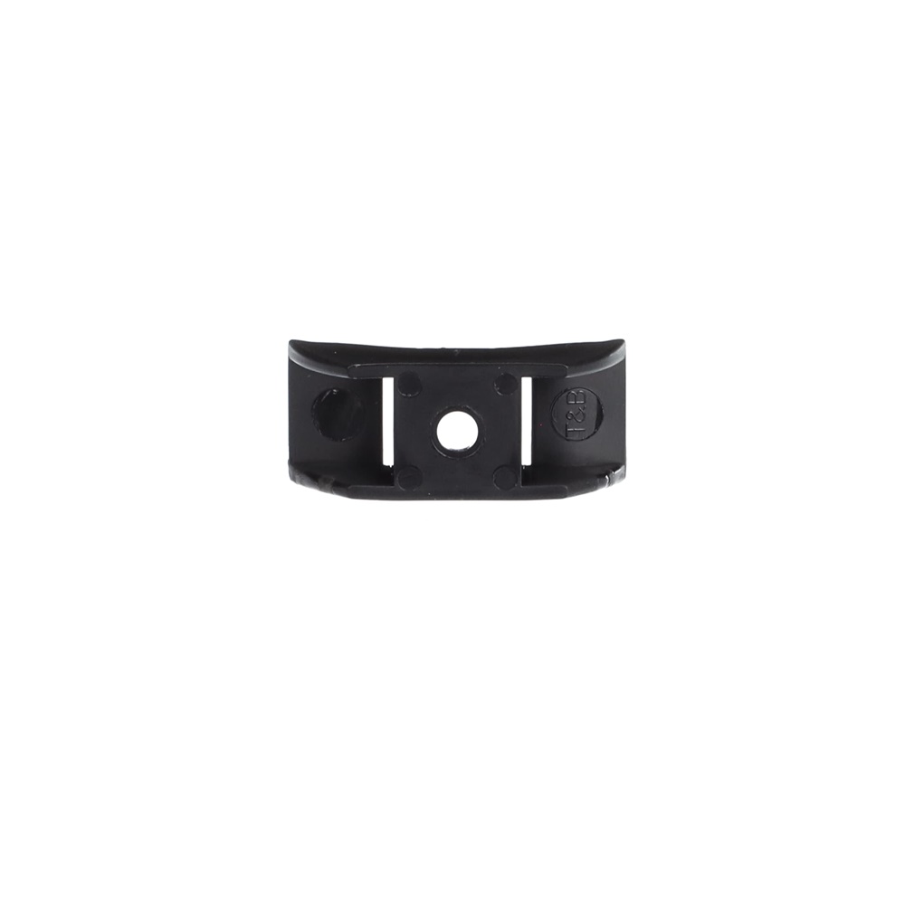 Supporto di fissaggio nero in nylon 6.6 44x19 mm per installazioni elettriche con vite integrata