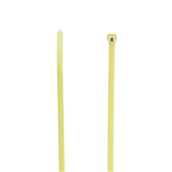 Fascette fissaggio nylon giallo 3,6x284 mm resistenza 40 lb per cavi elettrici 1000 pezzi