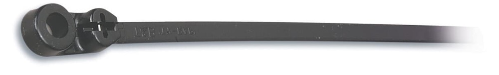 Fascetta fermacavi nera nylon 6.6 152mm foro integrato resistente UV per uso elettrico