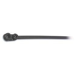 Fascetta fermacavi nera nylon 6.6 152mm foro integrato resistente UV per uso elettrico
