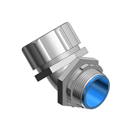 Connettore liquido isolato 45° acciaio zincato 1 NPT per impianti elettrici