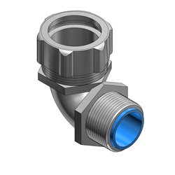 Raccordo 90° acciaio zincato PG16 per connessioni elettriche isolate liquidtight