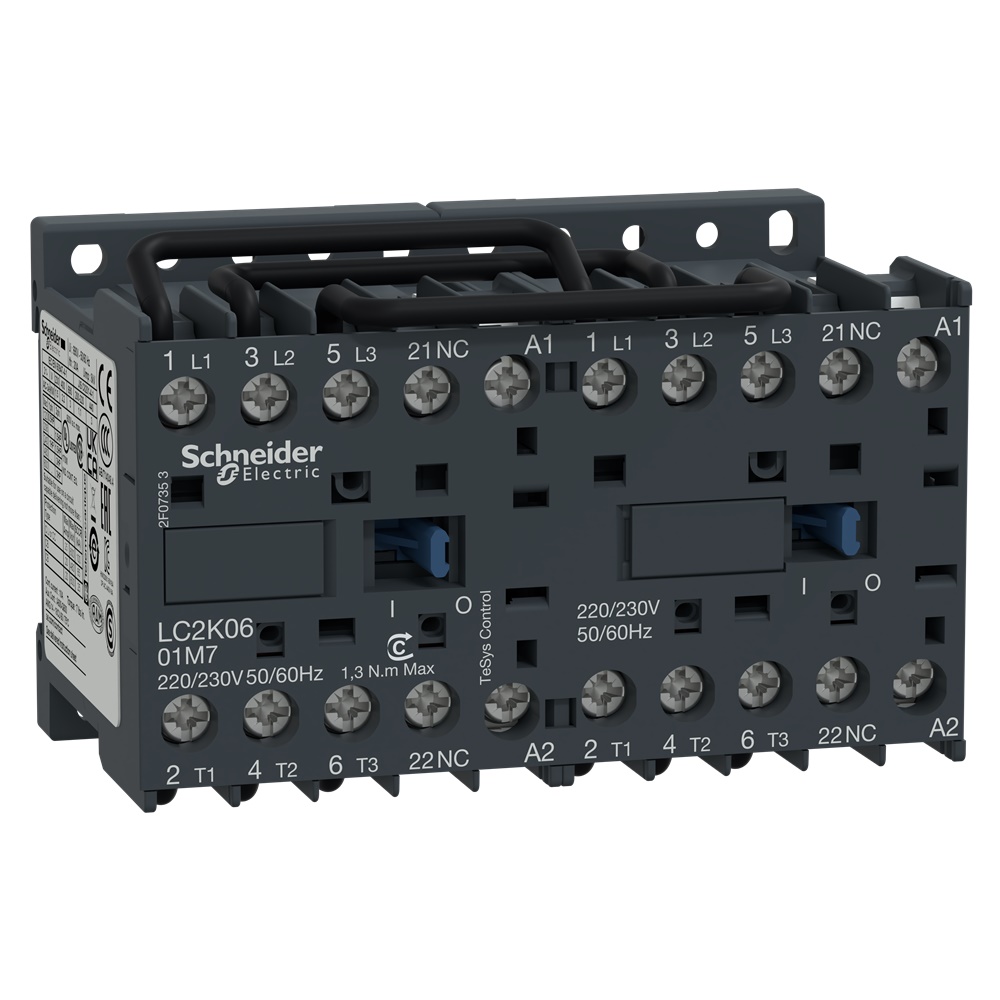 Teleinvertitore TeSys LC2K - 3 poli - AC3 440V 6 A - 230 V CA