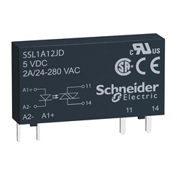Relè statico, a innesto, ingresso 15-30 VDC, USCITA 24-280 VAC, 2 A