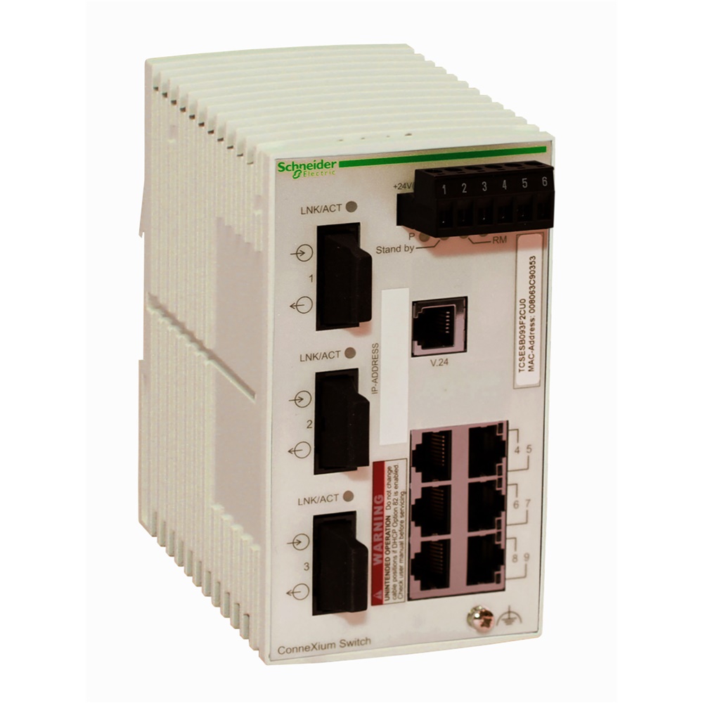 Switch gestito base Ethernet TCP/IP - ConneXium - 6 TX / 3 FX - multimodale