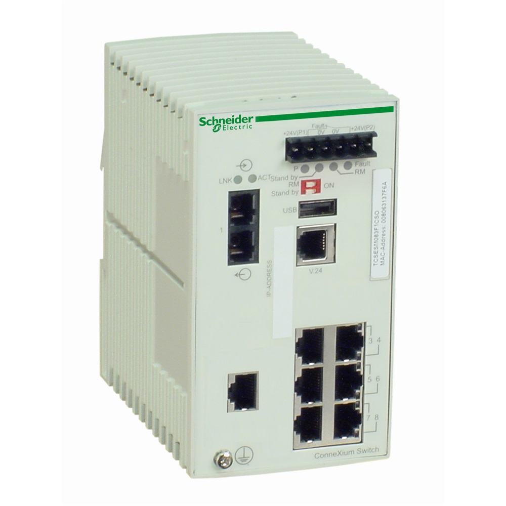 CONNEXIUM MANAGED SWITCH 7TX/1FX-SM