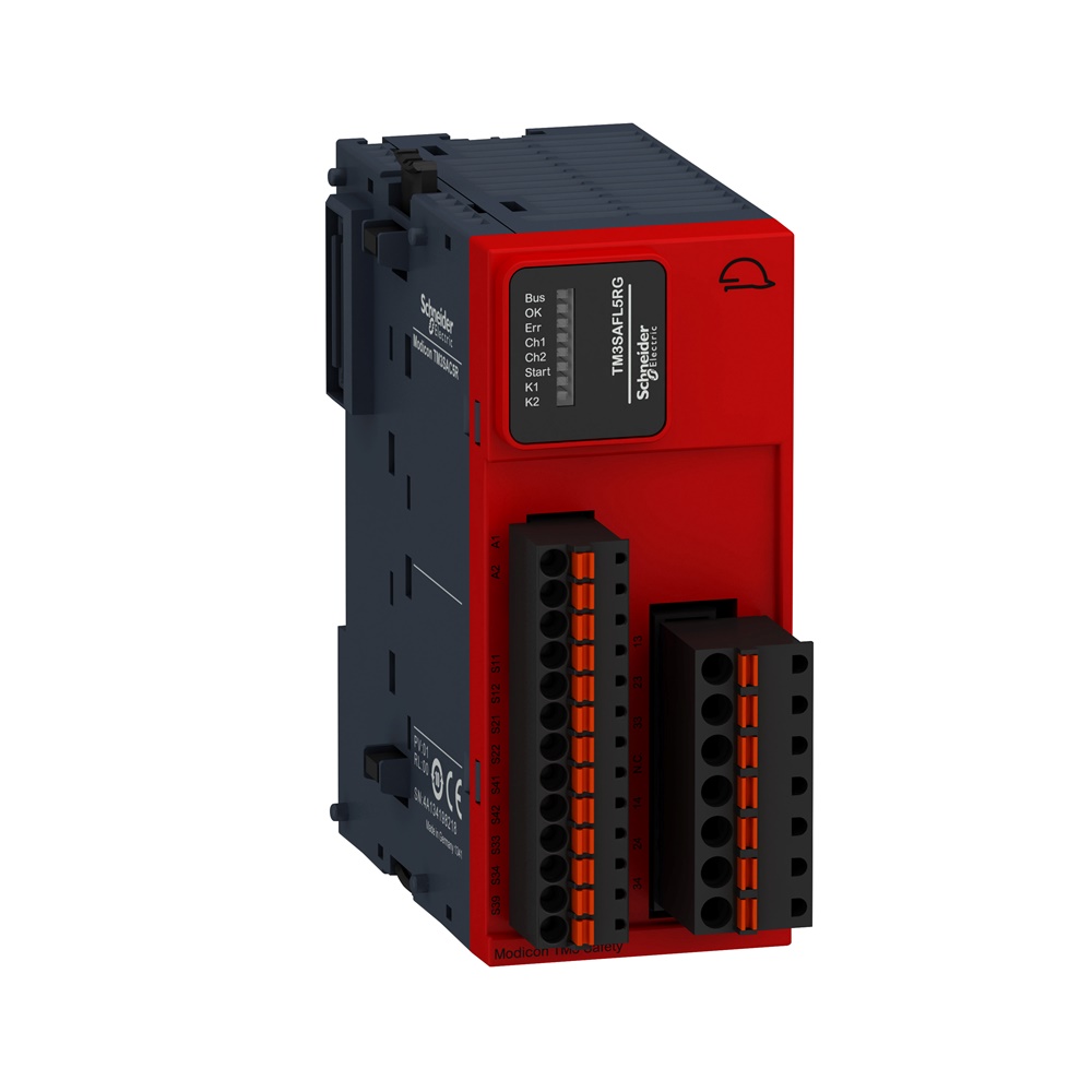 Modulo di sicurezza per plc TM2xx, 2 funzioni, CAT3, terminali a molla