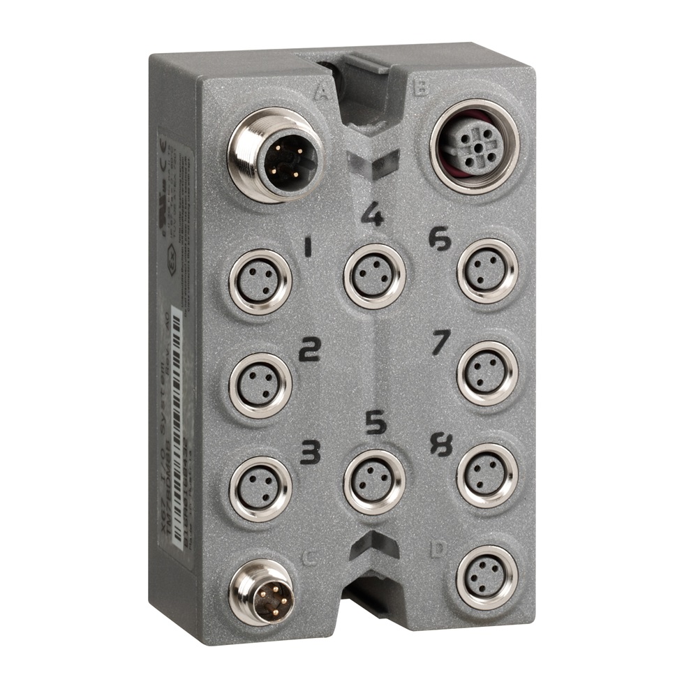 Blocco 8 I/O digitali 0,5A IP67 M8 TM7