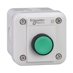 Pulsantiera XAL-E - 1 pulsante filoghiera - ad impulso - verde - 1 NO
