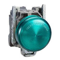 Lampada spia Ø22 - IP65 - bianca - LED integrato - 24-120V - ATEX