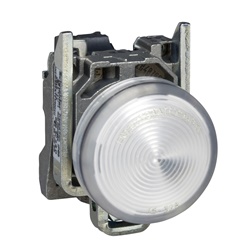 Lampada spia Ø22 - IP65 - bianca - LED integrato - 24-120V - ATEX