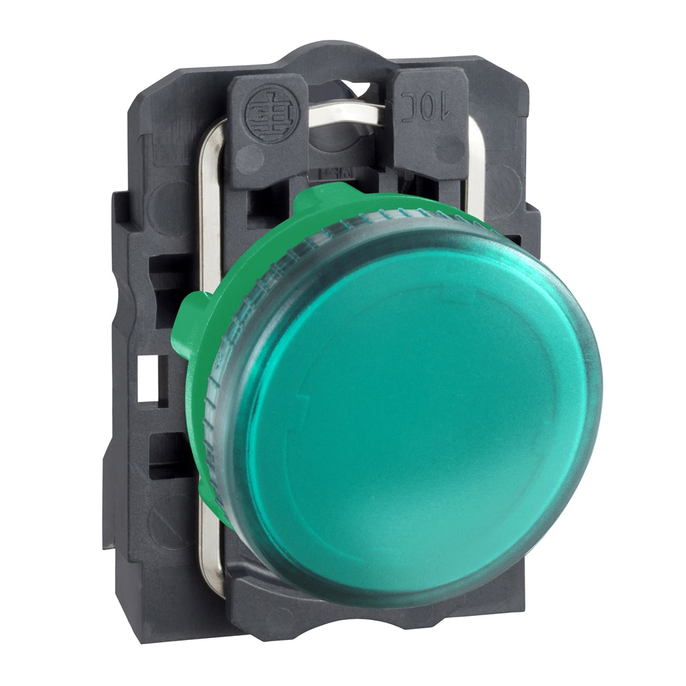 Lampada spia completa Ø22 - IP65 - verde - BASE BA 9S - 250V