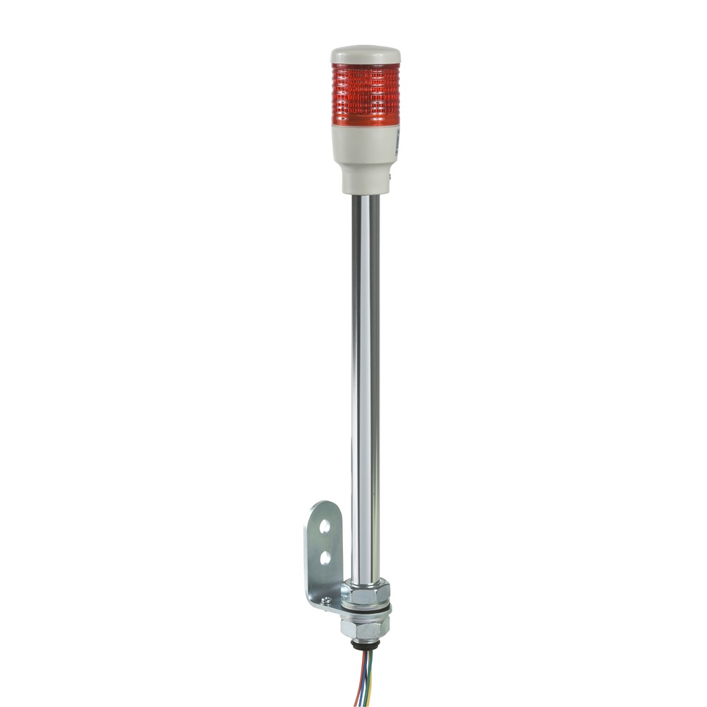 Harmony XVC, Colonna luminosa monoblocco precablata, plastica, rosso, Ø40, montaggio su tubo, luce fissa, IP23, 24 V AC/DC