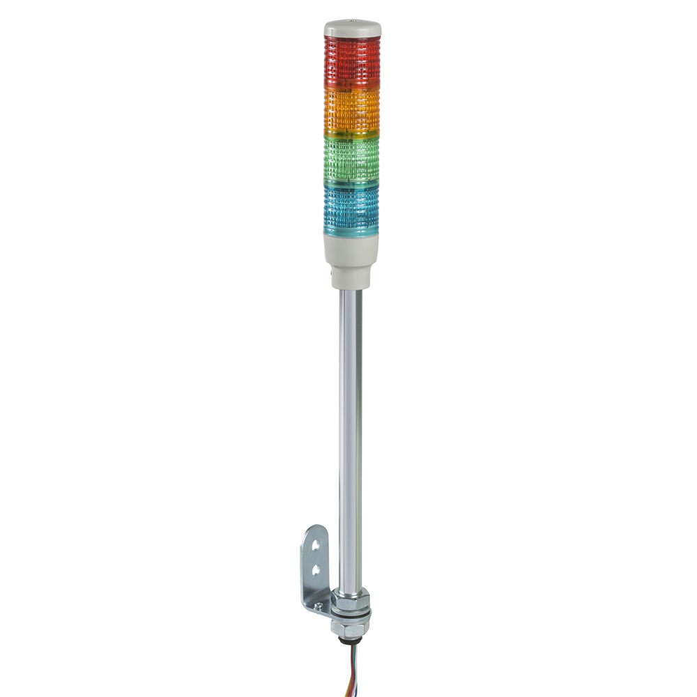 Harmony XVC, Colonna luminosa monoblocco precablata, plastica, rosso arancione verde blu, Ø40, montaggio su tubo, luce fissa, IP23, 24 V AC/DC