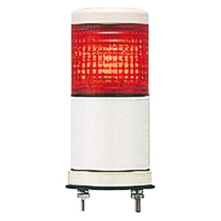 Harmony XVC, Colonna luminosa monoblocco precablata, plastica, rosso, Ø60, montaggio diretto su base, luce fissa o lampeg., buzzer, IP54, 24 VAC/DC