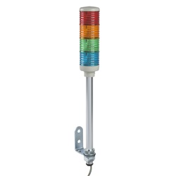 Harmony XVC, Colonna luminosa monoblocco precablata, plastica, rosso arancione verde blu, Ø60, montaggio su tubo, luce fissa, IP23, 24 V AC/DC