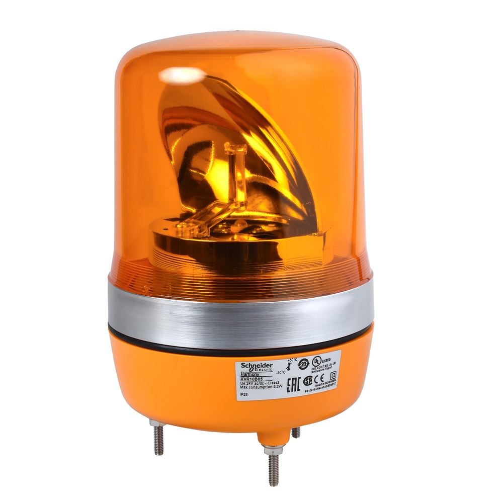 Dispositivo a luce rotante 106mm arancio 24 VAC/VDC