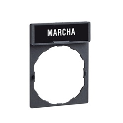 Porta etichetta 30 X 40mm - per unità Ø22 - con etichetta MARCIA