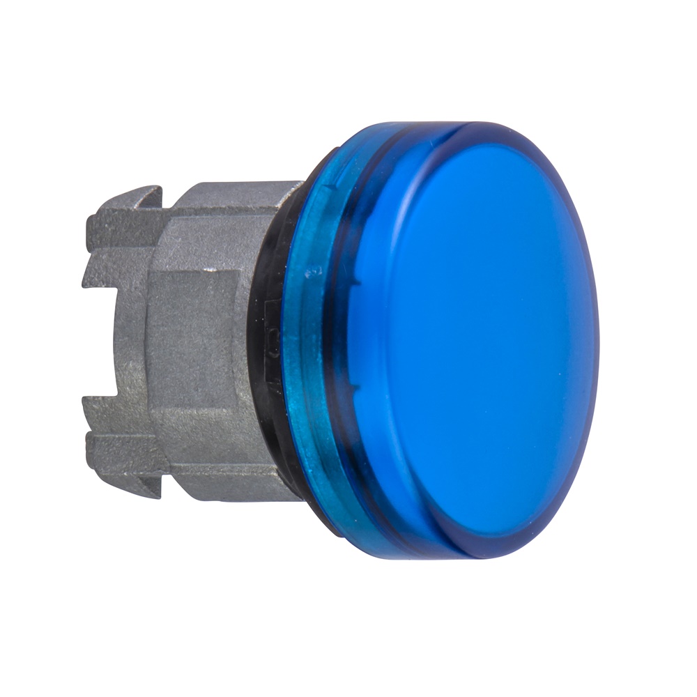 Testa lampada spia Ø22 gemme striate blu- per LED universale