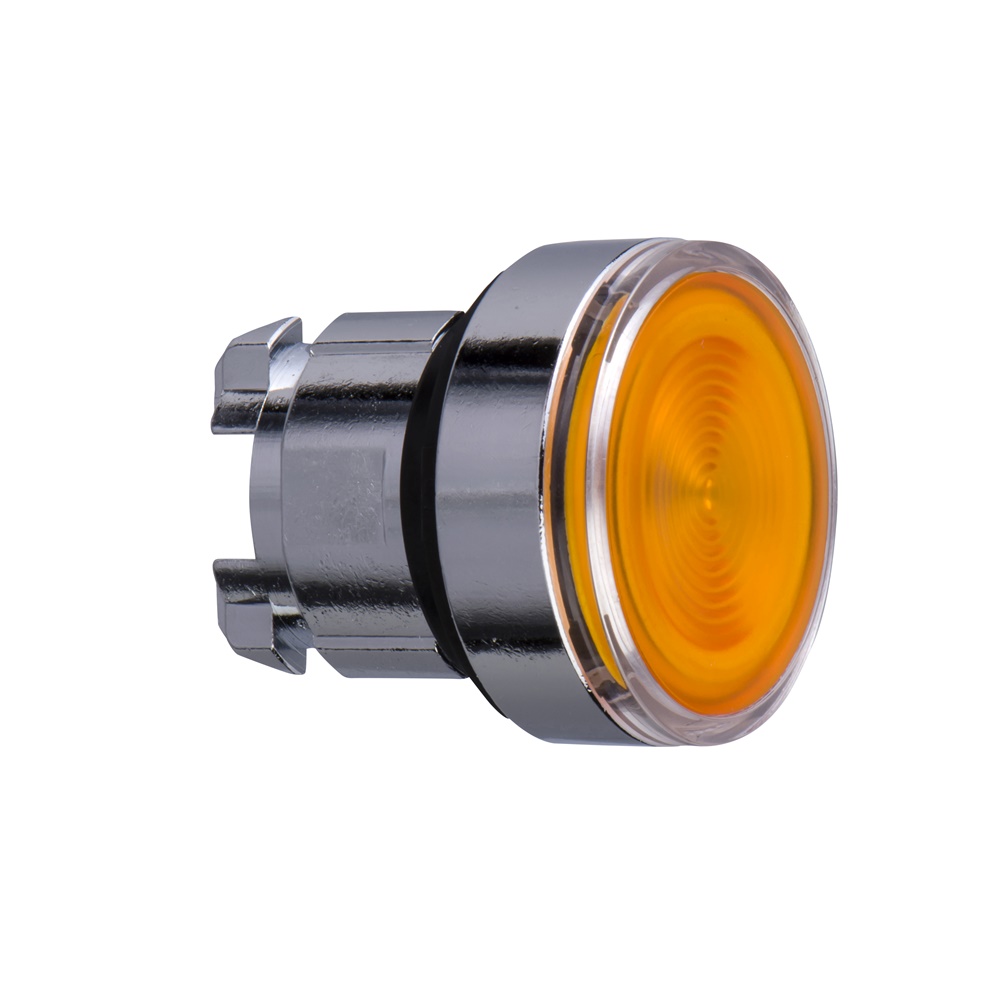 Testa pulsante luminoso Ø22 - GIALLO- per LED universale