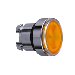 Testa pulsante luminoso Ø22 - GIALLO- per LED universale