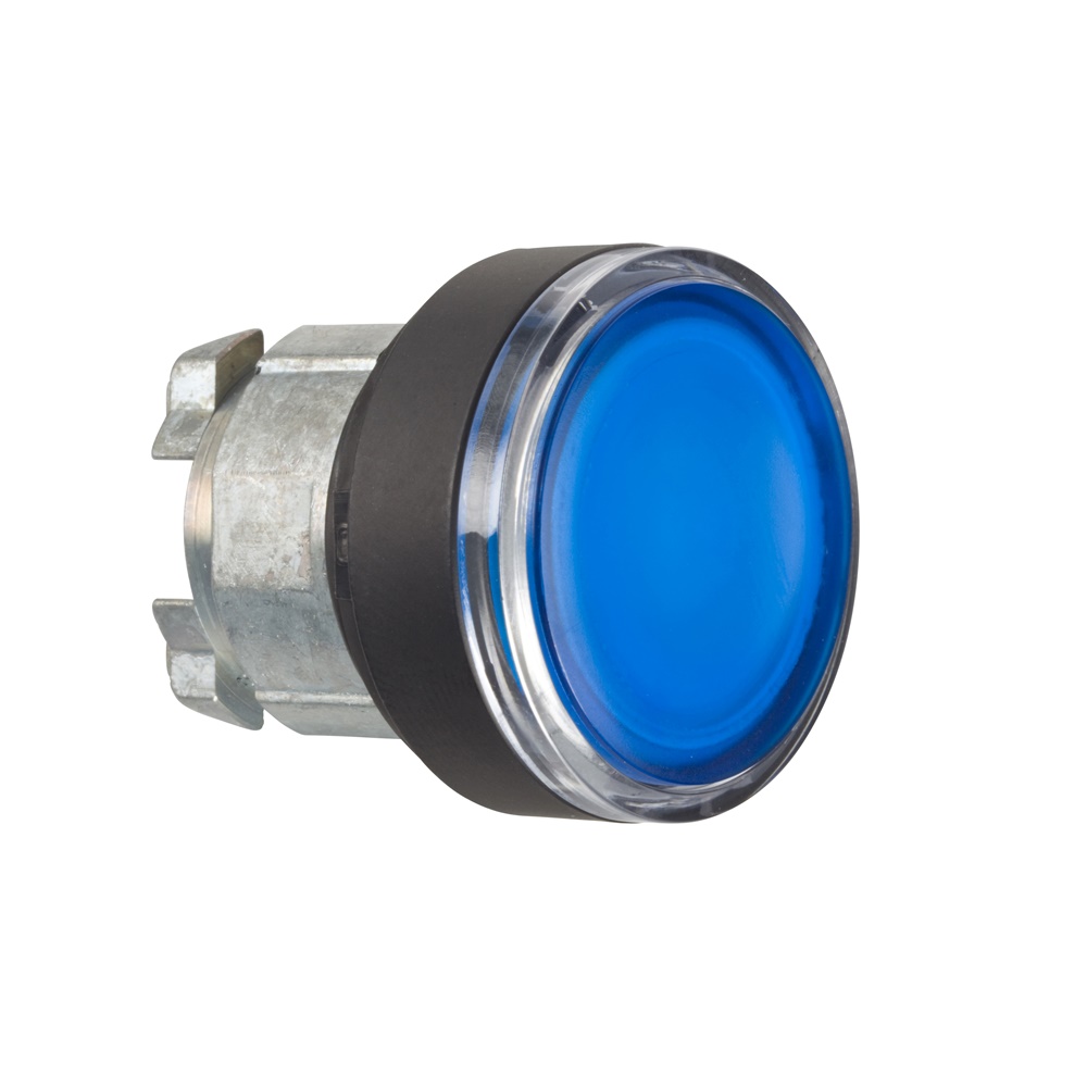 Testa pulsante luminoso Ø22 - blu