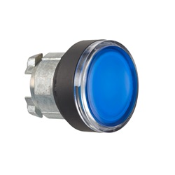 Testa pulsante luminoso Ø22 - blu