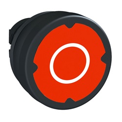 Testa pulsante - rosso - con etichetta