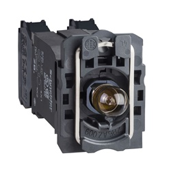 Corpo per pulsante luminoso Ø22 - lampadina BA 9S 1NO+1NC