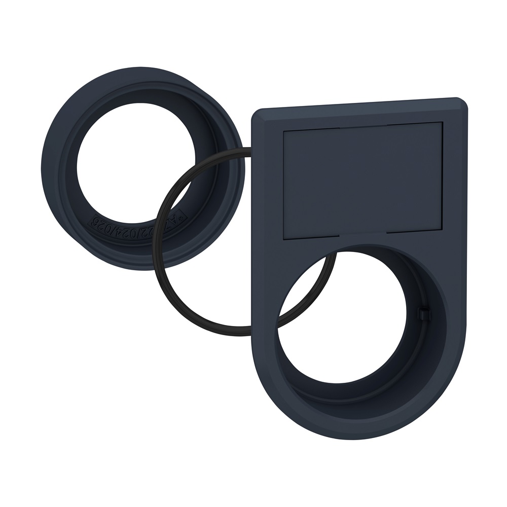 Kit filo pannello, plastica, per puls. luminoso e selettore-portaetichetta 18×27