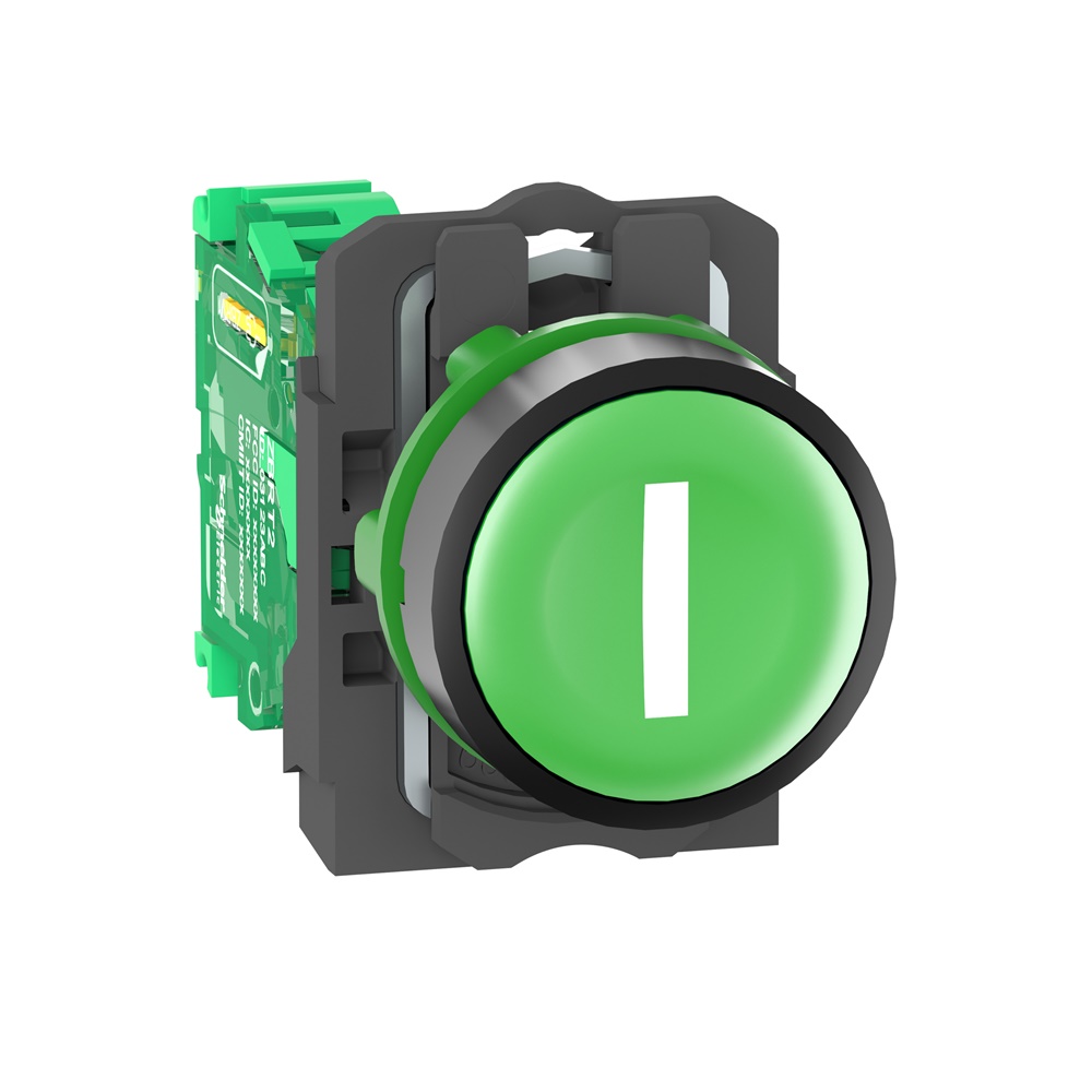 Pulsante trasmettitore completo ZB5R, capsula verde, simbolo I
