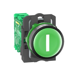 Pulsante trasmettitore completo ZB5R, capsula verde, simbolo I